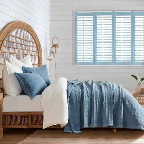 EVERGRACEHOME Stonewashed Cotton Quilt Set Full Queen Size