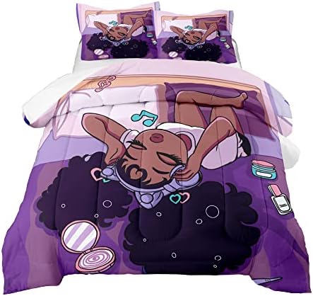 African American Black Girl Comforter Set Twin Size 1