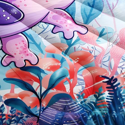 Cute Axolotl Comforter Set Twin Size