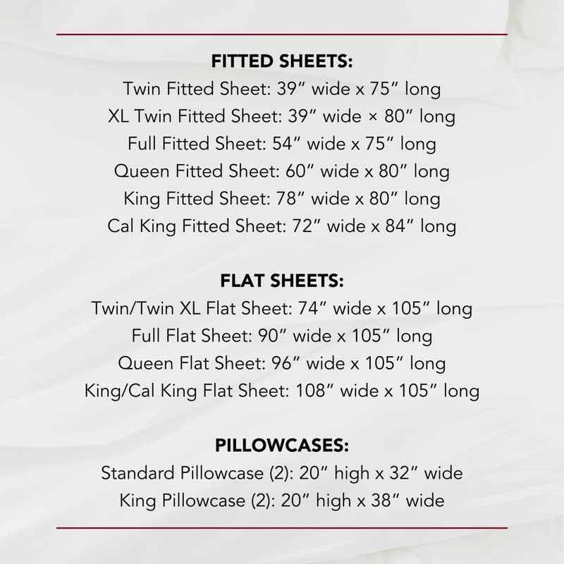 Red Land Cotton Luxury Sheet Set 4 Piece Cal King 1