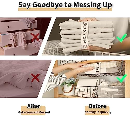WAJACFUN Bed Sheet Organizer Bands King 4 Pack