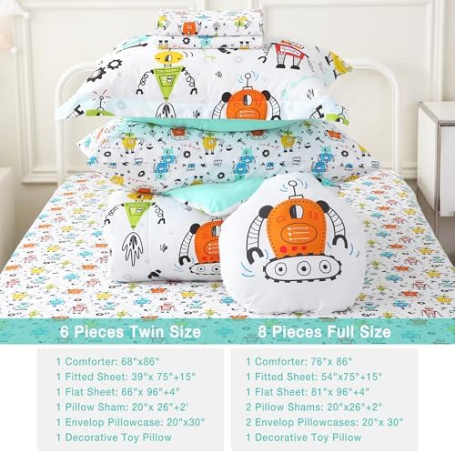 Mooreeke Twin Comforter Set Kids 6 Pieces Bed in a Bag