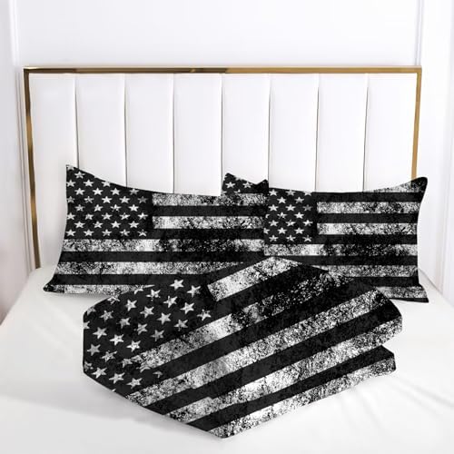 Kxry USA Flag Comforter Set Queen Size 1