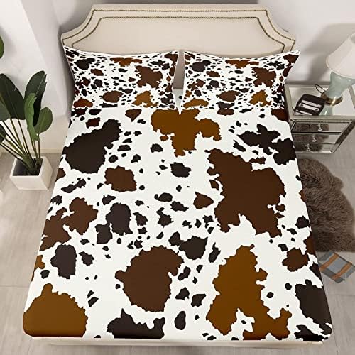 Cow Print Sheets California King Set - 4PCS