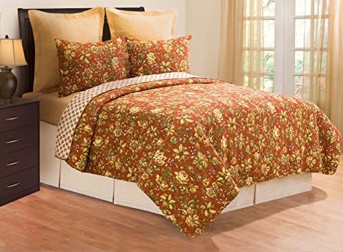 CF Home Estelle FullQueen 3-Piece Reversible Coverlet Quilt Set