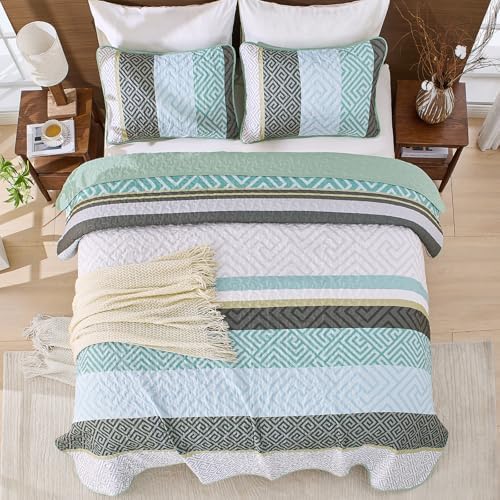 WONGS BEDDING King Size Quilt Set with 3 Pieces