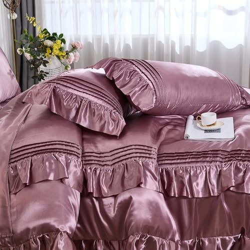 Luxury Satin Comforter Set 8-Piece Blush Pink