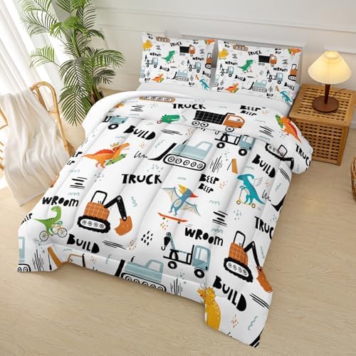 Boys Excavator Comforter Set Twin