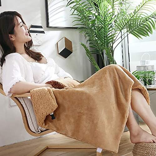 USB Powered Heated Blanket - Dual Control Flannel Throw for Winter
