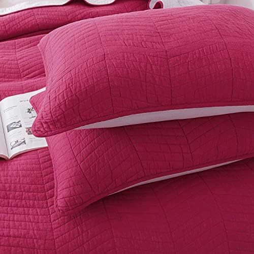KASENTEX 100 Cotton Queen Quilt Set with Pillow Shams