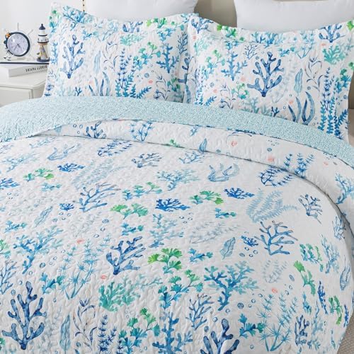 Travan Beach Quilt King Size Set with 2 Shams
