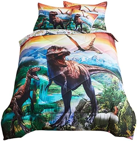 ADASMILE A S Dinosaur Comforter Set Twin for Kids 1