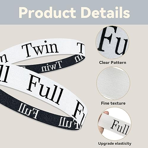 Bozenu Sheet Organizers - 4 Piece Elastic Bed Sheet Straps for Linen Closet