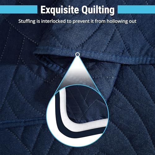 HLCME Weston - 3 Piece Quilt Set Navy Blue