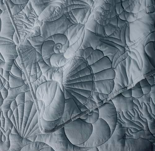 WDCOZY Coastal Beach King Quilt Set
