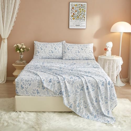 LifeTB California King Floral Sheets Set 4 Piece 1