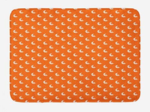 Ambesonne Cartoon Bath Mat - Sleeping Moons Stars 302x20