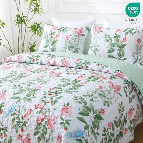 Heymybed Green Quilt Set Queen Size 3 Piece
