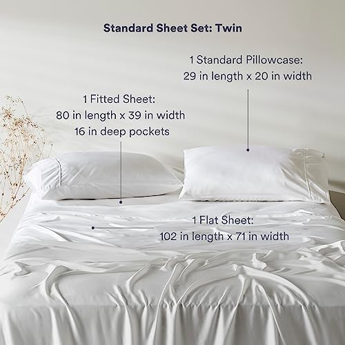 ettitude Organic Bamboo Lyocell Sheet Set Twin-Slate 1