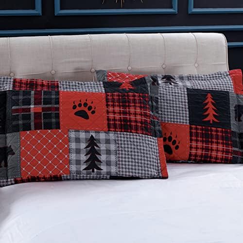 MINCHI King Size Bear Quilt Set with Pillowshams