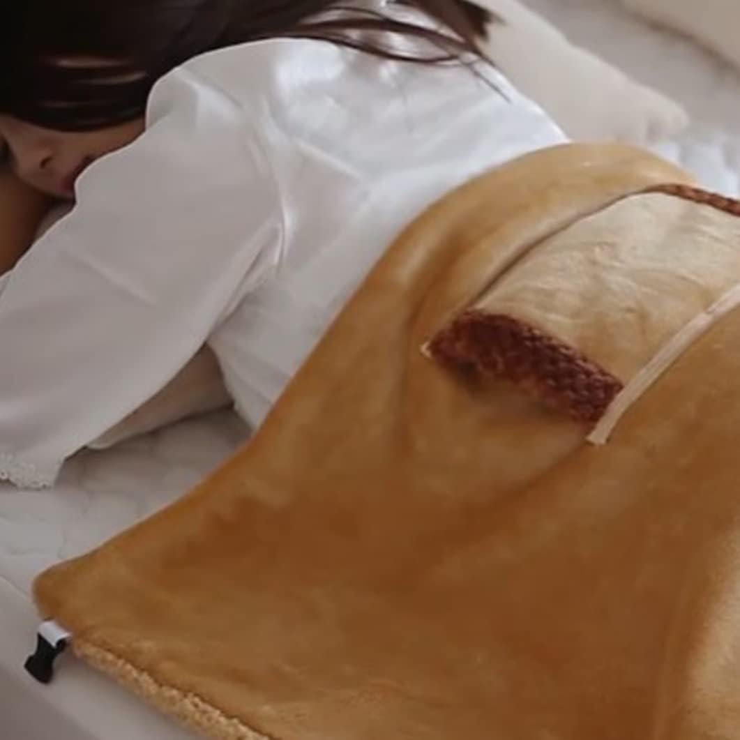 Heated Throw Blanket with USB Cable and Hand Warmer Pocket