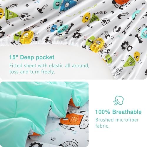 Mooreeke Twin Comforter Set Kids 6 Pieces Bed in a Bag