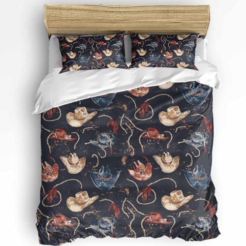 Boanket 3-Piece Cowboy Bedding Set with Zipper