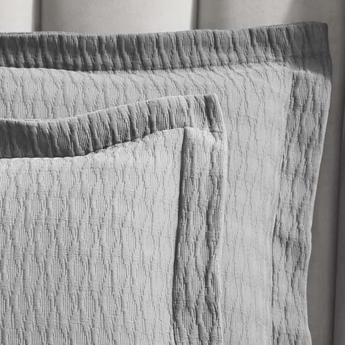 Superior 3 Piece Cotton Bedspread Set Grey