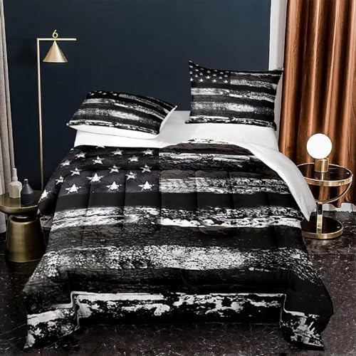 Kxry USA Flag Comforter Set Queen Size 1
