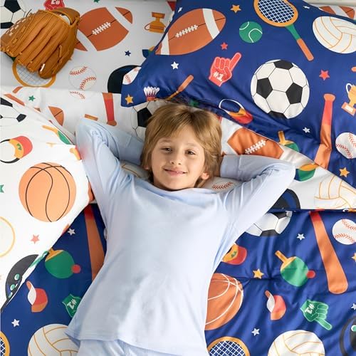 Joiedomi Kid Twin Comforter Set 5 Piece Bedding