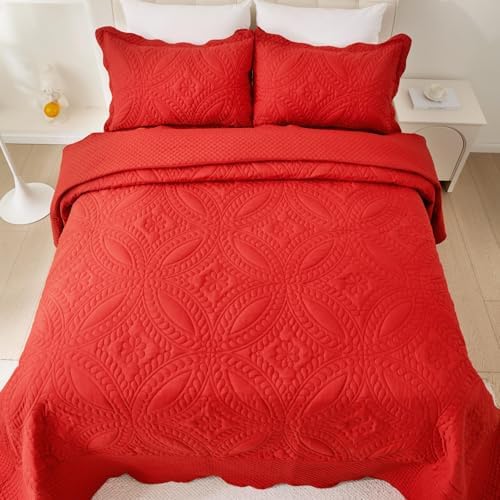 Cmfshape Oversize King Quilt Set 120x119 3 Piece Modern Geometric