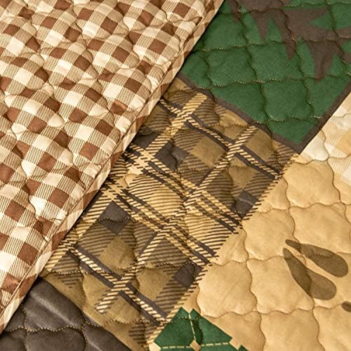 Donna Sharp Queen Full Bedding Set - 3 Piece Green Forest Lodge