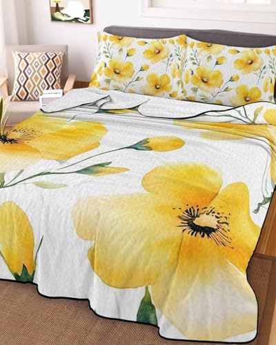 TocaHome Summer Quilt Set Twin XL 68x98 Inch