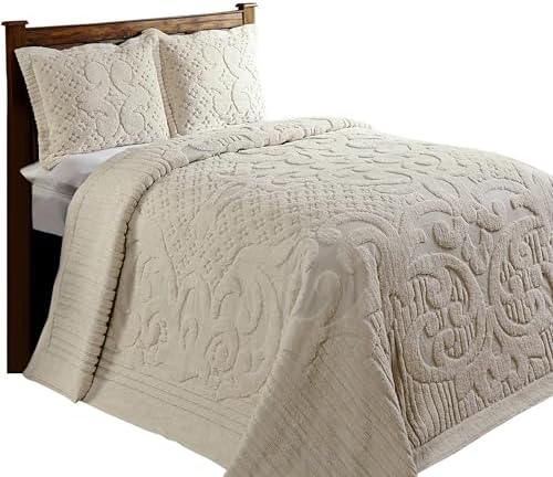 Better Trends Chenille Bedspread Queen Size Set