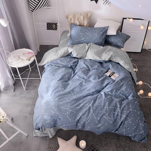 VM VOUGEMARKET Kids Duvet Cover Set Twin Blue 1