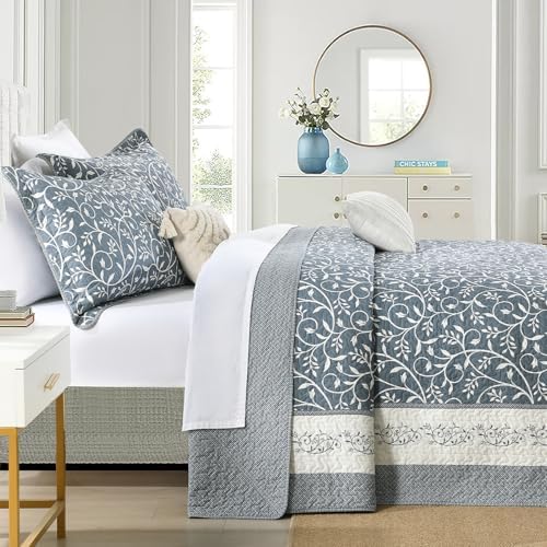 SahSahCasa 120x120 Cal King Reversible Bedspread Set 1