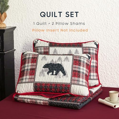 Wake In Cloud Rustic Quilt Set King Size 3 Pieces