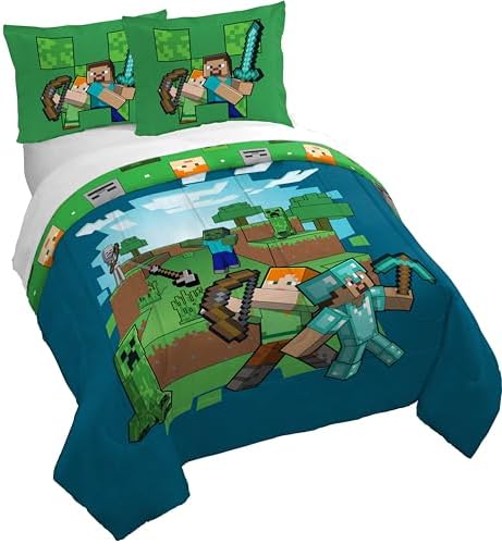 Jay Franco Duvet Cover Set 3 Piece Minecraft Kids Bedding