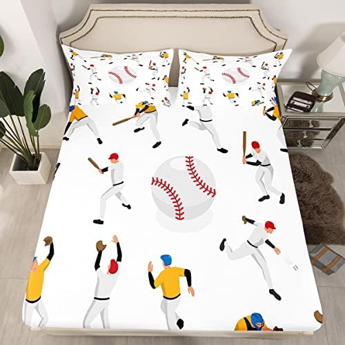 Erosebridal Baseball Sheet Set Twin Size