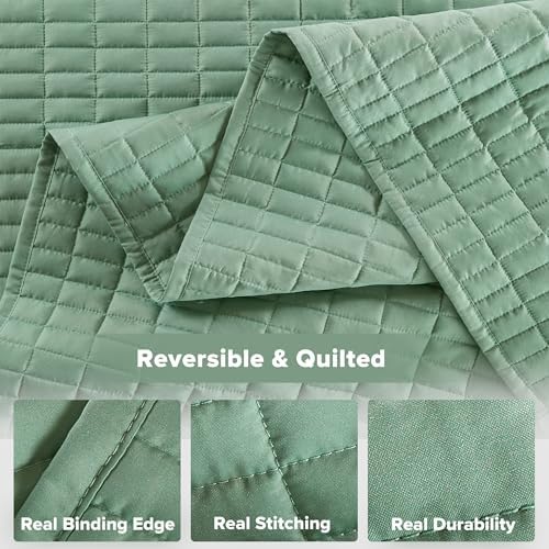 ComfortSpaces Kienna Quilt Set - Lightweight Soft Double Sided 3 Piece