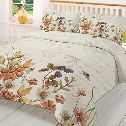 OComster California King Duvet Cover Set with 2 Pillowcases