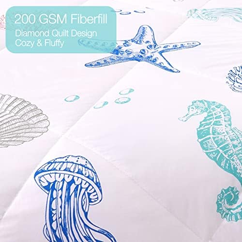 JSD Beach Theme Kids Comforter Set Twin Size