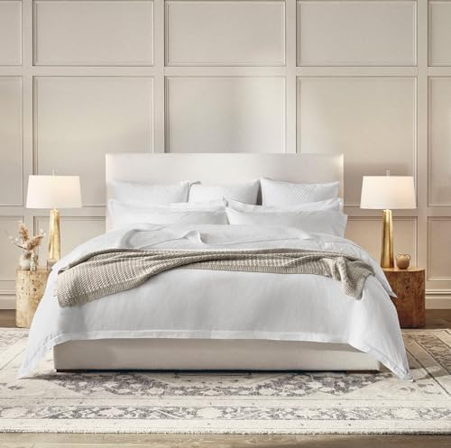 Boll Branch Percale Hemmed Sheet Set - King Size White