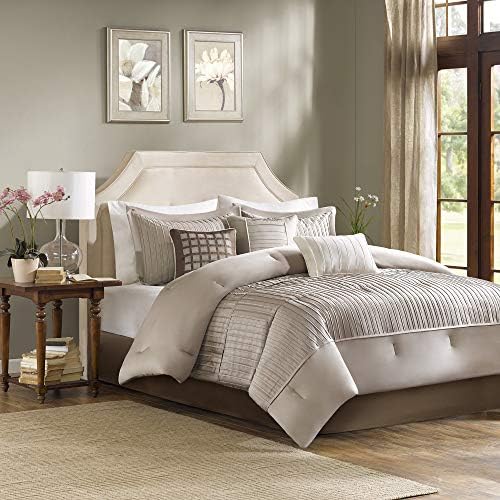 Madison Park Cal King Comforter Set - 7 Piece Down Alternative Luxury Bedding