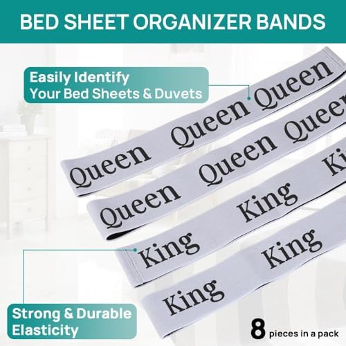 FGY Sheet Organizer Bands for Linen Closet