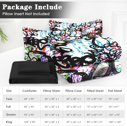 WeCozy 5 Pcs Twin Comforter Set with Pillowcase and Sham