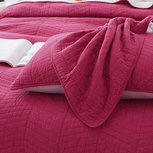 KASENTEX 100 Cotton Queen Quilt Set with Pillow Shams