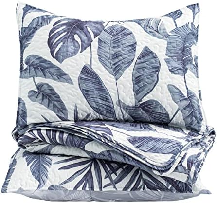 HORIMOTE HOME Tropical Plants Quilt Set King Size 3 Piece