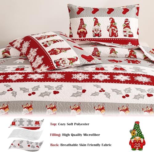 Jarson 3-Piece Christmas Quilt Set King Size