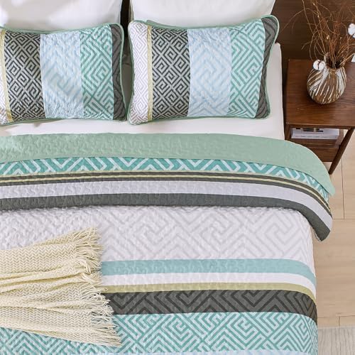WONGS BEDDING King Size Quilt Set with 3 Pieces